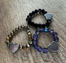 Load image into Gallery viewer, Self love Ring (Hematite Heart)