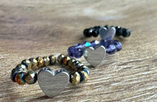 Load image into Gallery viewer, Self love Ring (Hematite Heart)